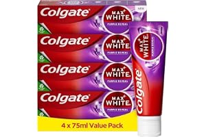 Colgate Tandkräm Max White Purple Reveal 4 x 75 ml – för vitare tänder och ett strålande leende