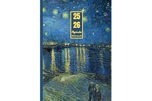 Agenda settimanale Luglio 2025 – Dicembre 2026: Vincent Van Gogh, Notte stellata sul Rodano | 18 mesi, Settimana su doppia pagina, Da Luglio 2025 a ... Note | Adatto per la Pianificazione Personale