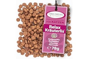 Dirk Drexel Relax Kräuterlis für Katzen 78g | Angst und Stress | mit Bachblüten | Innere Ruhe | Zur Harmonisierung | Beruhigungsmittel
