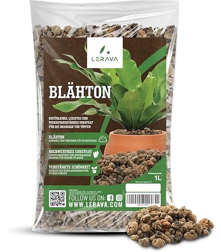 Brockytony Pflanzton 4-8 Mm – 2 Liter, ökologisch Gefärbt, Für Hydrokultur & Drainage, Farbe Orange/Mandarin