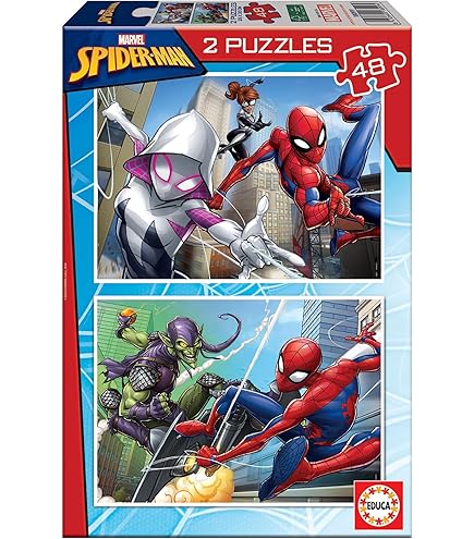 Lisciani -MARVEL PUZZLE DF M-PLUS 60 SPIDER-MAN - 25x35cm - Double