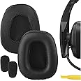 Geekria QuickFit Replacement Earpads and Mic Windscreen Foam Set, Compatible with BlueParrott B550-XT, B550XT Headphones (Black)