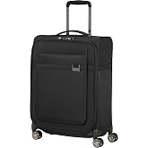 Samsonite Airea Cabin Trolley Case, 55 cm | Black, hard case, 55H x 40W x 20D cm, 41 L, 4 lbs, with TSA lock, double empot wh