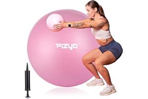 ‎FIZYO Fizyo Mini piłka do pilates Piłka do ćwiczeń mała, 22 cm, do pilatesu, z pompką i słomką, miękka piłka do jogi, do terapii seniorów, domu, fitnessu, treningu równowagi