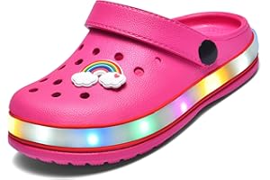 VIYEAR Kinder Jungen Mädchen LED Clogs Süße leichte Sommer Hausschuhe Garden Beach Sandalen