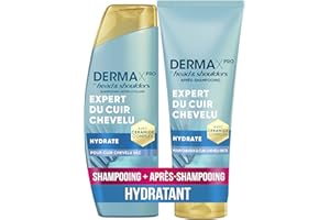 Head & Shoulders DermaXPro Hydrate Shampoing Antipelliculaire 250ml Après-Shampoing Léger 220ml À l'Huile de Noix de Coco et Complexe de Céramides, Pour Cuir Chevelu Sec