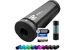 REFIT FITNESS Gymnastikmatte Profi 190 x 60 cm [PainProtect & SmartCell NBR] rutschfeste Yoga Matte für Pilates Sport Gymnastik Yogamatte [10-15 MM] Sportmatte Tragegurt Tasche - Jetzt Farbe wählen