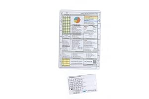 Crystal Pilot VFR-IFR Placard with Sectional and WAC Scale (Medium) & Bag Tag with Crosswind Component and Light Gun Signals