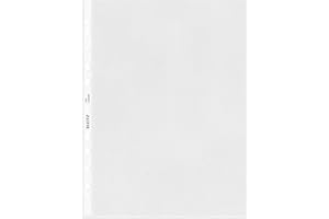 Esselte leitz lot de pochettes perforées transparentes en polypropylène standard format a4 grainé