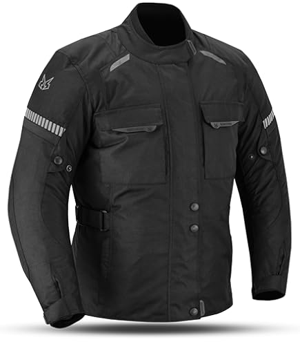 JET Chaqueta Moto Hombre Textil Impermeable Con Armadura Titan (S (EU