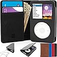 Snugg iPod Classic Case, Leather Flip iPod 7th Generation Case Executive Apple iPod Case Cover Wallet - iPod Case 7th Generation Legacy Series - Blackest Black
