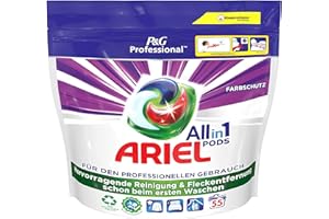 ‎P&G PROFESSIONAL Ariel Professional All-In-1 Pods Color Waschmittel, 110 Waschladungen, (2 x 55 Kapseln), Waschpods, professionelle Wäschepflege ausgezeichnete Fleckentfernung ab der ersten Wäsche