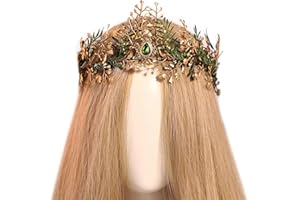 MOSTORY Elfenkrone für Renaissance-Frauen, Cosplay, handgefertigte Feenkrone, Elfen Tiara für Halloween-Karnevals-Fotoshooting