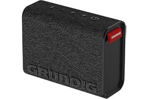 Grundig Głośnik Bluetooth Solo 2, 4,3 W RMS, Bluetooth V5.3, Zasięg do 30 m, ponad 18 Godzin Pracy na Baterii, Funkcja Power Banku, Zestaw Głośnomówiący, Obudowa Odporna na Zachlapania, Czarny