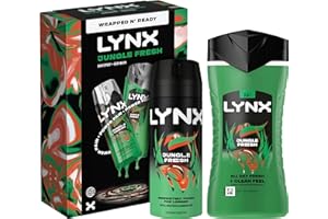 Lynx Gift Set Jungle Fresh Duo with a body wash and a body spray perfect for any occasion 2 piece