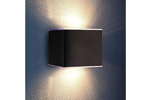 ‎PROXINOVA Proxinova Solar Wandleuchte Aussen, Wasserdicht Stahl Solar Zaun Beleuchtung, Kabellose Wand Beleuchtung Garten, Umgebungslicht Design, Einfache Montage, Terrasse oder Weg Solar Sensor Außenleuchte