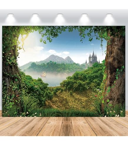 Wald Fotohintergrund 1,5x1m - Märchenhaftes Wald Design Für Fotoaufnahmen