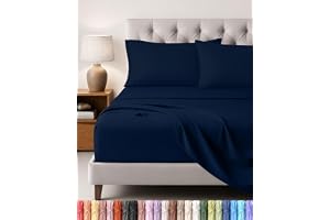 Utopia Bedding 4-Delat Sänglakanset 135x190 - Enkel Skötsel Mjukt Borstat Mikrofibertyg - Platt Lakan, Dra-på-lakan Med 2 Örn