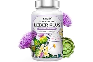 ‎EINBÄR EinBär Mariendistel Kapseln 8-fach leber Komplex hochdosiert mit 80% Silymarin Artischocken Cholin Curcuma 120 Kapseln vegan Made in Germany