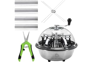 Green Grass Growers Cortador Manual de Hojas y Cogollos para Cultivo Hidropónico | Manicuradora Podadora, Trituradora y Picadora de Mesa y Jardinería | Cuchillos, Rejilla y Tazón de Acero (41cm (16"))