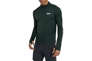 TCA Cloud Fleece 1/4 Zip Maglia Termica da Uomo a Collo Alto con Zip Tasche