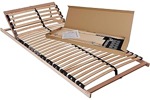 ‎BECO MATRATZEN GMBH & CO. KG BeCo Easy Star Lattenrost verstellbar - Individuell anpassbares Kopfteil, ideal für alle Matratzenarten, stabil, langlebig, für hohen Schlafkomfort, Größe:90 x 200 cm