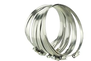 ELECTRUEPART Tumble Dryer Vent Hose Clips 90-110mm for Attaching 4" Hose to Adaptor, 2 Clips Supplied