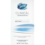 Secret Antiperspirant and Deodorant for Women, Clinical Strength Soft Solid, Light and Fresh, 1.6 Oz