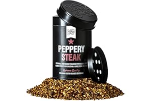 Peppery Steak Spice Handmade Premium Spices Chilli Salt Pepper Garlic Spice Strong and Hot Meat Chicken Steak Burger BBQ Dry Rub Spices Grilling 175g