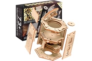 ESC WELT Fort Knox Box PRO 3D Puzzle Game - 3-in-1 Wooden Puzzle Box Game - Brain Teaser Puzzles - Gift Box Riddle Game - Puzzle Box for Children and Adults - 3D Wooden Puzzle - Easter Games Puzzle