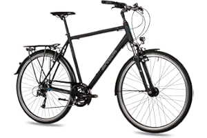‎AIRTRACKS Airtracks 28 Zoll Herren Trekking Fahrrad TR.2820 Trekkingrad 24 x Gang Shimano ACERA RD-T3000 Kettenschaltung - Schwarz Matt - Rahmenhöhen 52cm 56cm 60cm - Modelljahr 2024