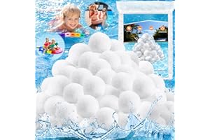 CIANBIFN 1200 g Balle Filtrante Piscine, Boules Filtrantes pour Piscine Balles Filtrantes Piscine Peut Remplacer 40kg Sable Filtrant, Convient à Divers Systèmes de Filtration, Filtre à Sable