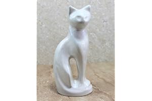 ESPLANADE urna kremacyjna urna pamiątka urna pojemnik na urnę | mosiężna urna | urna | metalowa urna | urna pogrzebowa | pamiątka pamiątkowa | urna dla zwierząt domowych psa (biała)