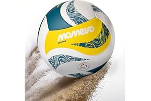 Momevo SunPro Pallone Pallavolo - Pallone Beach Volley Ufficiale, Confermato DVV, Misura 5, Superficie in Morbida Microfibra PU – per Spiaggia e Sport all’Aperto, Idea Regalo