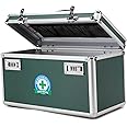 HEWEI WORKS Locking Box with Portable Storage Case, 36.1x18.3x20.8cm, Childproof Medicine Organizer with Combination Lock, Lockbox for Money, Documents & Meds Secure Cash, ID Documents (Green/Large)