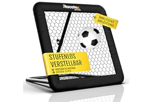 ‎RACETEX Racetex Rebounder für Fußball 100x100 cm [MIT Cover] - Fussball Rebounder mit robuster Konstruktion - Stufenlos Verstellbar - Fußball für Schuss-, Pass- und Ballannahme Training
