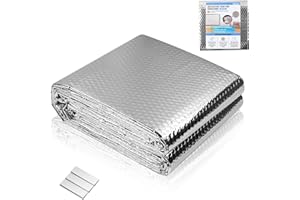 TIHOOK Aluminisierte Isolierfolie, 5m x 0,6m x 3mm, Isolierfolie Dämmfolie, Thermofolie, Isolierung Hinter Heizkörper, Reflexionsfolie für Heizkörper