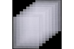 Bekeify 8 Pezzi Rete per Borse Uncinetto, Bianchi Rete di Plastica Foglio, Plastic Canvas Per Borse Sagomata, Rete Plastica Maglia per Borse Uncinetto Fai Da Te 33 x 20 cm (13 x 7.9 in)