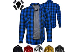 BIKERS GEAR AUSTRALIA PHILLIP ISLAND BG Bikers Gear - Chaqueta para motocicleta, camisa de moto Kevlar, camisa blindada de 280 g/m², aramida Dupont™ Kevlar® con protección CE