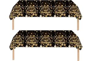 ATBEAMEN Party Tablecloth Decorations for New Year Tablecover,137 * 274cm Disposable Party Table Cloth Party Table Covers,Dining Tablecover for Wedding Birthday Picnic Party Decorations (Style4)