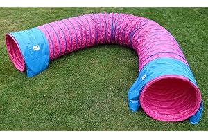 Callieway Tunnel Agility „Pro“ Couleur Magenta Selon Les Normes FCI Ø 60cm/5m - 2 Sacs de lestage Inclus