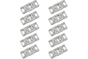 Niuhong 10 Pcs Lacci Fibbia Strass Bling Scarpe Fibbie Sneaker Gioielli Diamanti Ciondolo Scarpa Diamante Accessori Scarpe Decorativi Scarpe Sportive Scarpe Casual Accessori