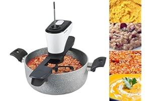 BEPER BP.961 Automatischer Rührer, nverzichtbares Zubehör für die Zubereitung von Gerichten, die ein kontinuierliches Mischen erfordern., Schwarz/Weiß