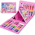 Spardar Art Set for Kids, 240 Pcs Kids Art Set with Trifold Easel, Drawing Kit with Oil Pastels, Crayons, Markers, Watercolor Cake, etc, Art Supplies Gift for Children Beginners Artists