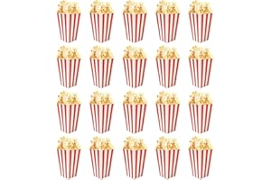 Petites Boîtes de Pop Corn Pot 20PCS Popcorn Rétro Bonbons Gâteries Conteneur, Popcorn Boîtes,Petites Boite Bonbon en Papier, Pot Popcorn Rétropour Fêtes Anniversaire, Soirées Cinéma, et Noël