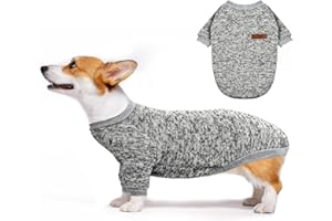 NIUMOWANG Suéter Mascotas,Jersey de Forro Polar para Perros y Gatos,Suéter para Perros Y Gatos para Mascotas,Ropa de Mascota para Cachorro,Adecuado para Perros y Gatitos pequeños,medianos.(Gris, L)