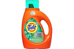 Tide Plus Febreze Freshness Botanical Rain HE Turbo Clean Détergent à lessive liquide, 1,3 l, 29 brassées (l'emballage peut varier)