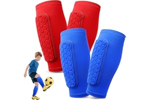 Pardofelis 2 Paia Parastinchi Calcio per Bambino Adulto, Protezione Polpaccio Traspirante e Antiscivolo, Parastinchi da Calcio a Nido d'ape per Bambino Gioventù Uomo Donna Sport All'aperto