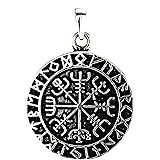 Pendentif en forme de boussole viking - En argent sterling 925 - Numéro 281 218.