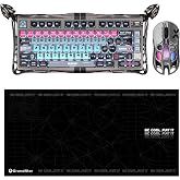 Gravastar V75 Pro Manyetik Kablolu Gaming Klavye, XPro Kablosuz Optik Mouse ve Mousepad Oyuncu Seti (Cyberpunk)